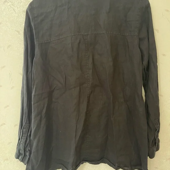 Eileen Fisher Black Button Down Shirt - Picture 4 of 4